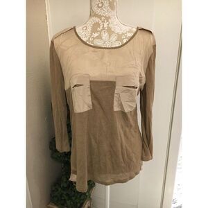 NEW $116 Mona Leah Couture Colorblock High Low‎ Top [SZ XL] #91